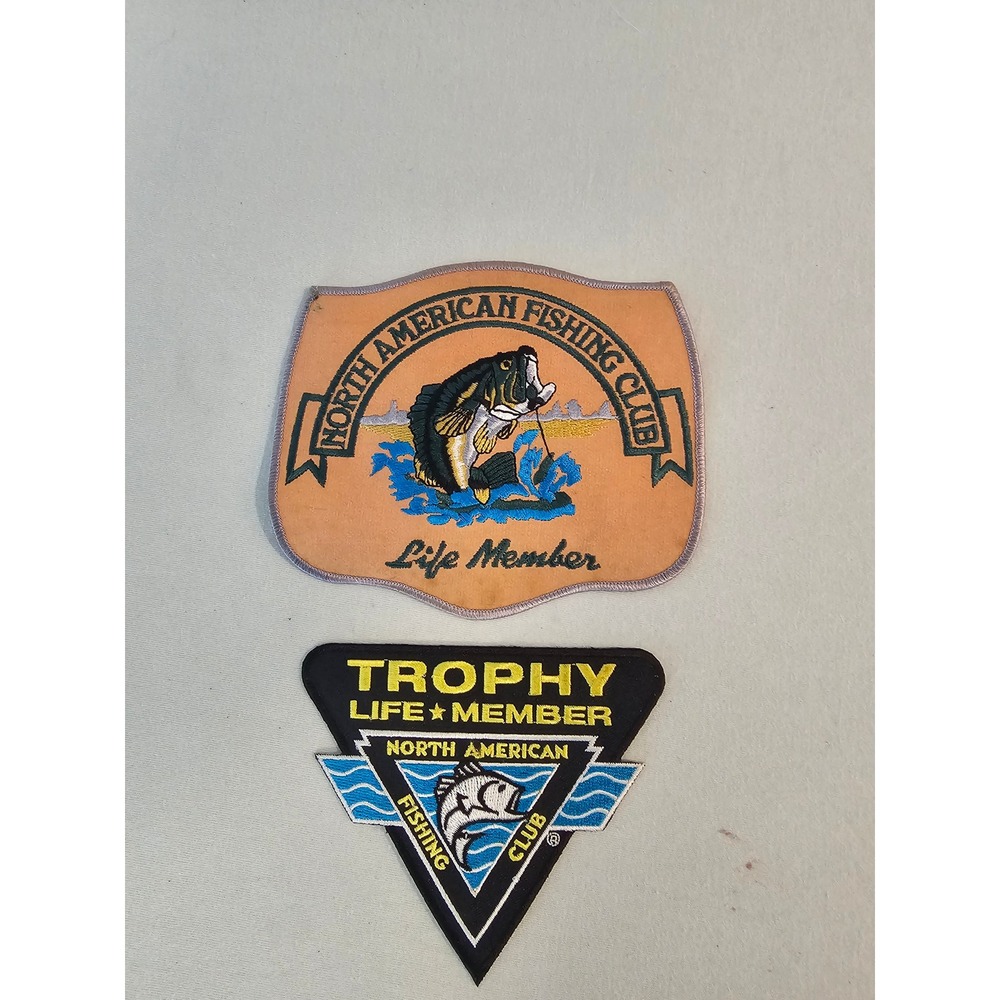 North American Fishing Club Patches Life Member Trophy Bass Lot Vintage